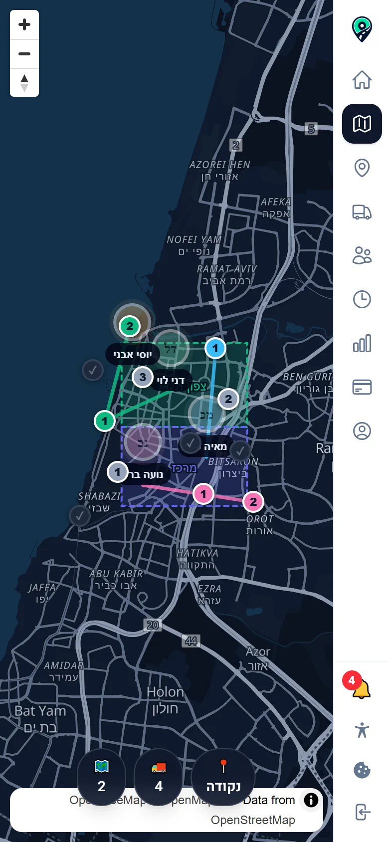 כל הנהגים על מפה אחת, בזמן אמת